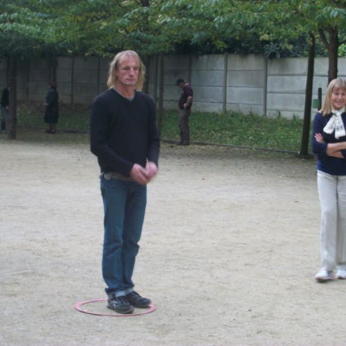 Concentration avant de lancer la boule.