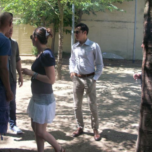 Steve, Celine et un membre de la Mairie.