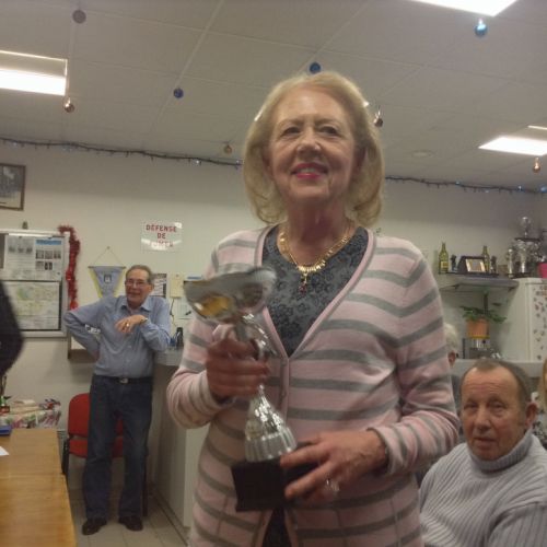 Monique a remporté brillamment la compétition en interne des anciens.