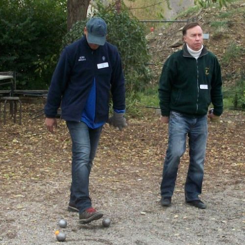 Steve et un de ses adversaires de Bagneux.