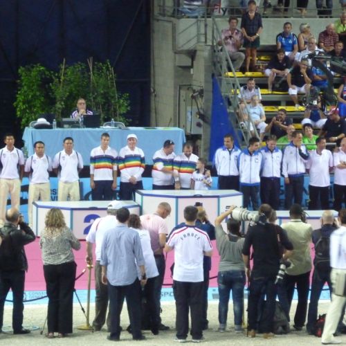 Le podium (France, Thaïlande, Belgique et Italie).