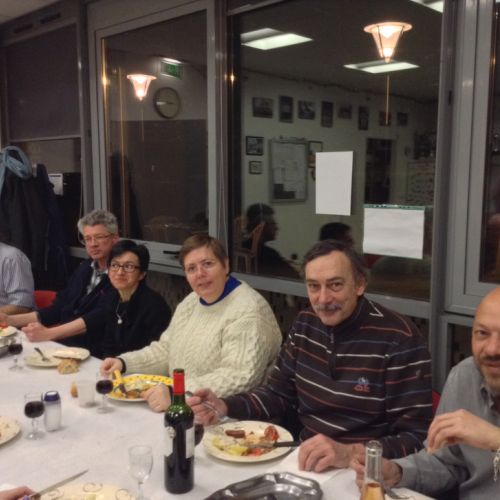 Petit repas, un soir de mars, mitonné par Steve avec l'aide de Patrick et Michel Desmolin.
